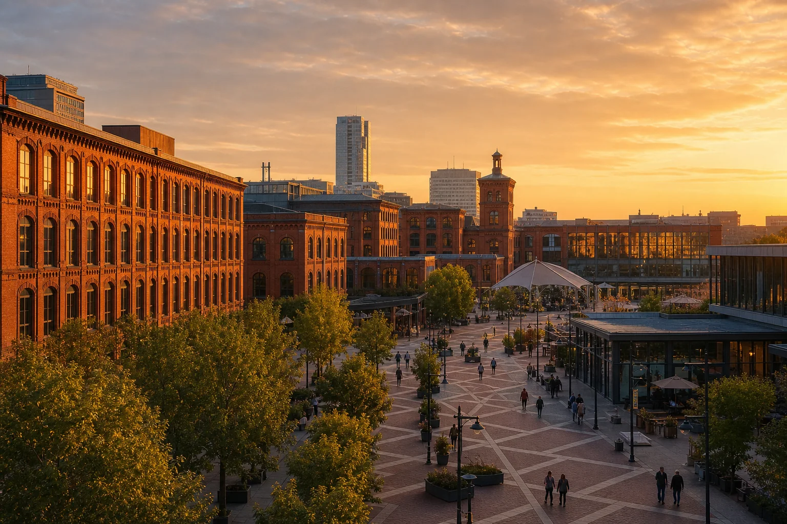Architecture industrielle en briques rouges de Łódź