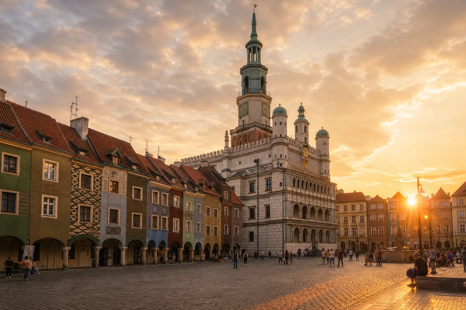 Hôtel de ville Renaissance et maisons colorées de Poznań