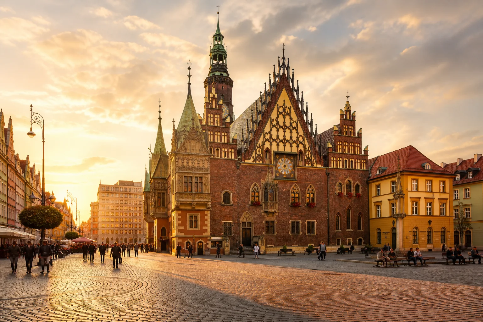 Hôtel de ville historique de Wrocław sur la place du marché